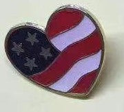 USA Heart Lapel Pin