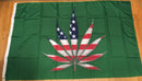 USA Leaf On A Green Flag 3'X5' Rough Tex® 100D