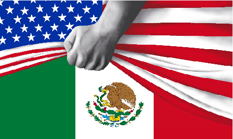 USA Mexico Reveal 3'x5' Flag ROUGH TEX® 68D Nylon