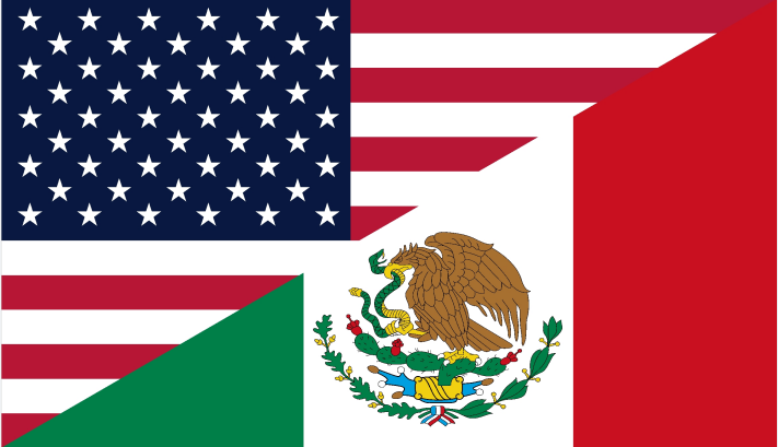 USA Mexico 3'x5' Flag ROUGH TEX® 68D Nylon Mexican American