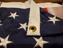 Cotton USA American Flag 100% Made In U.S.A. Embroidered 3'x5' Brass Grommets