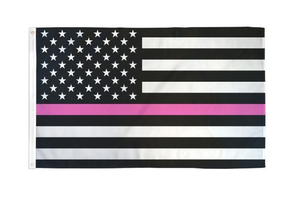 USA Memorial (Pink Line) 3'X5' Flag ROUGH TEX® 100D