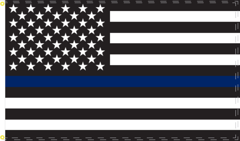US Police Memorial 4'x6' Flag ROUGH TEX® 100D