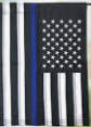 USA Police Memorial Thin Blue Line 12"x18" Embroidered Flag ROUGH TEX® 210D Oxford Nylon Garden Flag