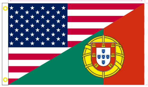 USA Portugal 3'X5' Flag ROUGH TEX® 100D