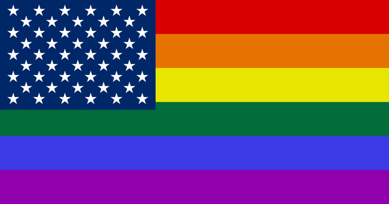 USA Rainbow 12"x18" Nylon Flag With Grommets ROUGH TEX® 68D