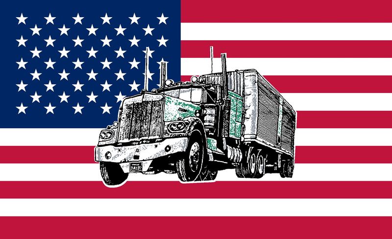 USA Truck 3'x5' Nylon Flag ROUGH TEX® 68D