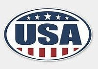 USA Oval Bumper Sticker American