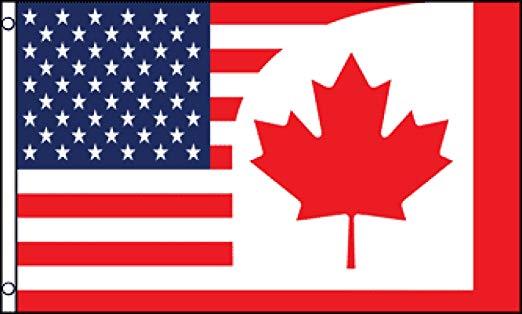 USA Canada 3X5' Fiendship Flag American Canadian