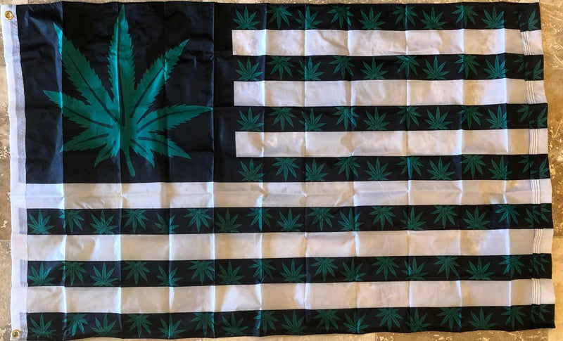 USA Cannabis OFFICIAL 150D NYLON PREMIUM UV PROTECTED WATER PROOF 3'X5' FLAGS ROUGH TEX