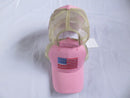 USA Cap Pink Mesh Back Embroidered Cap
