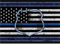 USA Police Badge 2'x3' Flag ROUGH TEX® 100D