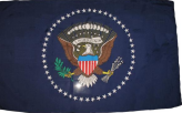 United States Presidential Seal 3'X5' Sleeve Flag With Blue & Gold Fringe ROUGH TEX® 100D