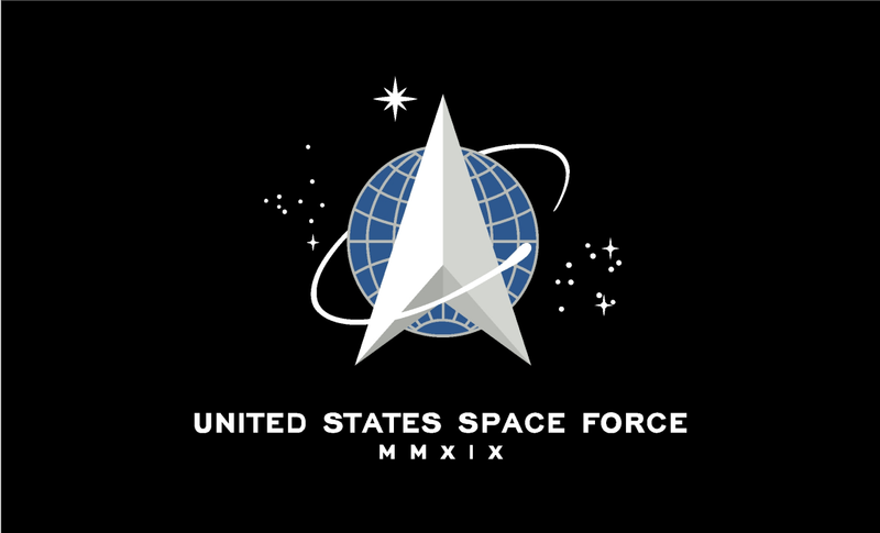 United States Space Force 12''x18'' Nylon Stick Flags Rough Tex ®68D