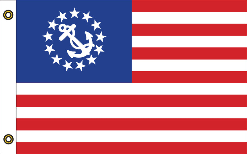 US Yacht Ensign 3'x5' Embroidered Flag ROUGH TEX® 210D Oxford Nylon