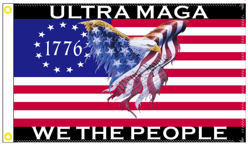 Ultra MAGA We The People Betsy Ross 1776 Eagle 3'X5' Flag Rough Tex® 100D