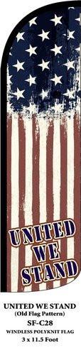 United We Stand USA 11.5'x2.5' Swooper Flag Rough Tex® Knit Feather