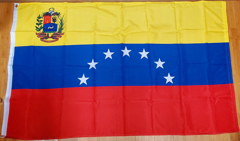 Venezuela 7 Star Crest Flag 100D Rough Tex ® 3x5