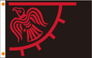 VIKING RAVEN BLACK & RED OFFICIAL FLAG 3X5