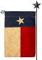 VINTAGE SEWN TEXAS NYLON GARDEN FLAG