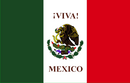 VIVA! MEXICO MEXICAN 3’X5’ 68D NYLON VIVA MEXICO FLAG