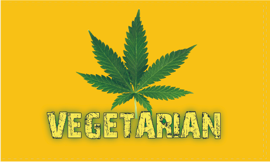 Vegetarian Cannabis Leaf 3'X5' Flag Rough Tex® 100D