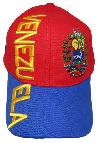 Venezuela Red and Blue Embroidered Cap