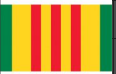 Vietnam War Ribbon 3'X5' Flag ROUGH TEX® 100D Service Viet Veteran