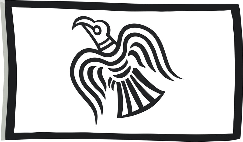 Viking Raven Wikinger 3'X5' Flag Rough Tex®