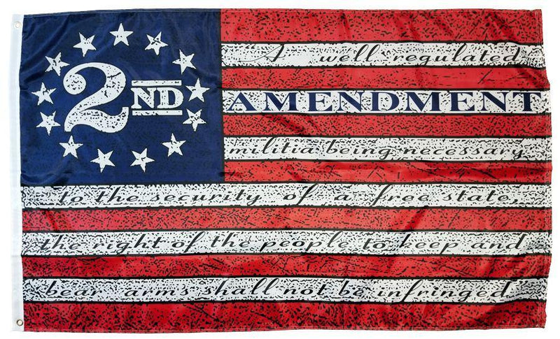 2nd Amendment Betsy Ross USA Boat Flag 12"X18" Flag W/ Grommets - Rough Tex® 150D Nylon American