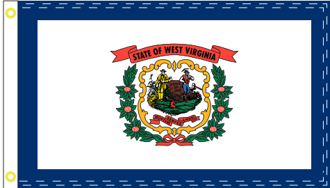 West Virginia 4'x6' Flag ROUGH TEX® 100D