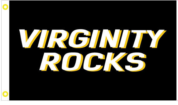 Virginity Rocks Text Virginity Rocks 3'X5' Flag ROUGH TEX® 100D