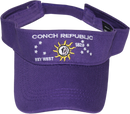Conch Republic Key West Purple Washed Embroidered Visor