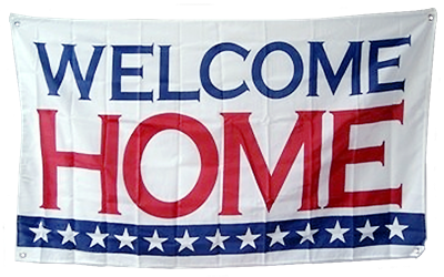USA WELCOME HOME 3X5 DOUBLE SIDED FLAG