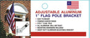 WHITE CAST ALUMINUM ADJ POLE BRACKET