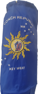 Key West Embroidered Windsock W/ Streamers 5.5" X 60" 300D Nylon Conch Republic