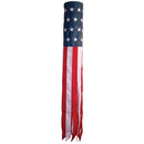 USA Embroidered American Flag Wind Sock 210D Nylon 60 Inches Long