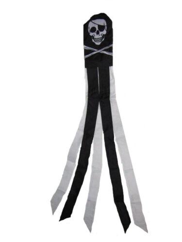 Jolly Roger Pirate Patch Flag Wind Sock Skull & Bones