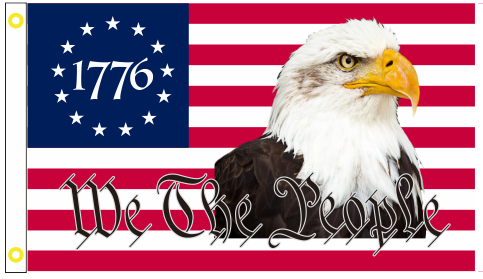 USA We The People Betsy Ross 1776 American Eagle 3'X5' Flag ROUGH TEX® 100D