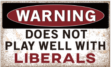 Warning Does Not Play Well With Liberals 3'X5' Flag Rough Tex® 100D