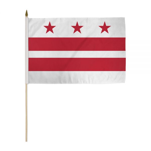 Washington DC Stick Flags - 12''x18'' Rough Tex ®68D