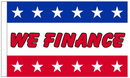We Finance 12"x18" Car Flag Flag ROUGH TEX® Knit Double Sided