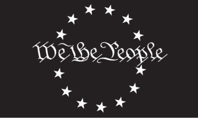 We The People 13 Stars Blackout 3'X5' Flag ROUGH TEX® 100D