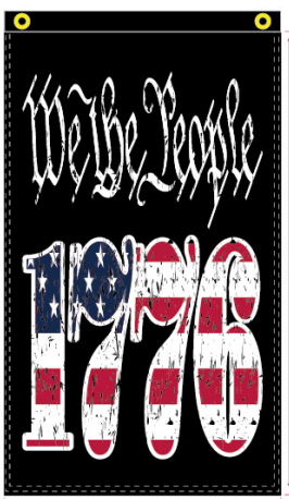 We The People 1776 USA 12"x18" 100D ROUGH TEX® Nylon Double Sided Garden Flag 100D