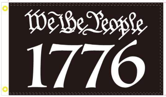 We The People 1776 Black 3'X5' Flag Rough Tex® 100D