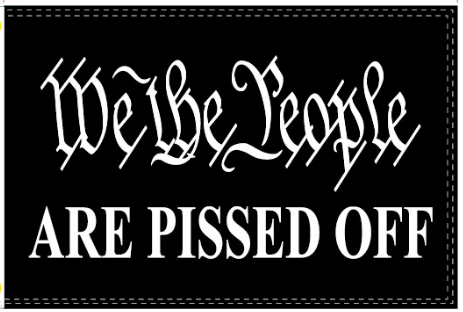 We The People Are Pissed Off 12"x18" Double Sided Flag With Grommets ROUGH TEX® 100D