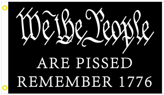 We The People Are Pissed Remember 1776 3'X5' Flag Rough Tex® 100D