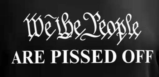We The People Are Pissed Off Black 12"x18" Double Sided Flag Rough Tex® 100D