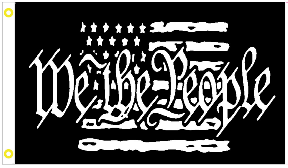 We The People Blackout 3'X5' Flag Rough Tex® 100D