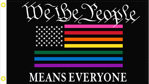 We The People (Rainbow) 3'X5' Flag ROUGH TEX® 68D